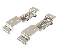 AHHQD 2 Pieces Trailer Number Plate Holders Clips Stainless Steel Spring Loaded License Brackets Numberplate Clamps Trailers