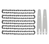 AHHQD 5 Pieces 6 Inch 36 Drive Mini Chainsaw Chain with 2 Pcs Replacement Saw Bar for Cordless Electric Portable .0523