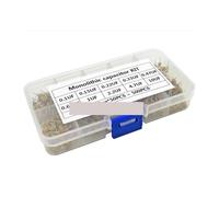 AHHQD 500PCS/lot Multilayer Ceramic Capacitor Assortment Kit 10Values*50PCS 0.1uF-10uF(104~106) 50V Capacitors Set pack Capacitance Meters .0211