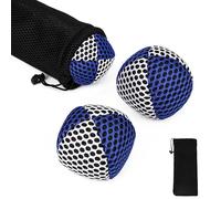 AHIER 3 Packs Juggling Balls for Beginners and Professionals Set with Storage Bag, 4.2 oz Soft Colorful Juggling Balls Starter Set for Developing Motor Coordination and Juggle Skills (Blue - White)