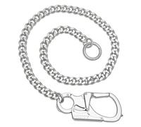 Ahiller Anti-Theft Wallet Chain Security Key Chain for Men | Window Breaker Tool, Dual Lock Carabiner, Stainless Steel Chain, Ideal for Cycling, Travel, Everyday Use with Sleek Outfits