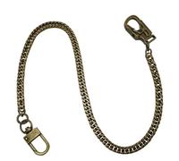 Ahiller Biker Wallet Chain, Heavy Duty Pocket Pants Chain with Lockable Carabiner Keychain Clip, Men Chains for Keys, Jeans, Pants, Purse and Handbag(Bronze-BK)