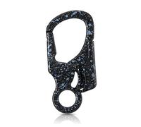 Ahiller Carabiner Clip, Double Anti-Misopening Locking Design, 3 Inch Alloy Caribena Hook, Keychain for Outdoor Camping, Hiking, Fishing, Key Ring Clip (Black Blue-1P)