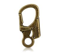 Ahiller Carabiner Clip, Double Anti-Misopening Locking Design, 3 Inch Alloy Caribena Hook, Keychain for Outdoor Camping, Hiking, Fishing, Key Ring Clip (Bronze-1P)