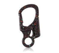 Ahiller Carabiner Clip, Double Anti-Misopening Locking Design, 3 Inch Alloy Caribena Hook, Keychain for Outdoor Camping, Hiking, Fishing, Key Ring Clip (Black Orange Green-1P)