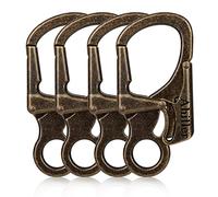 Ahiller Carabiner Clip, Double Anti-Misopening Locking Design, 3 Inch Alloy Caribena Hook, Keychain for Outdoor Camping, Hiking, Fishing, Key Ring Clip (Dark Bronze-4P)