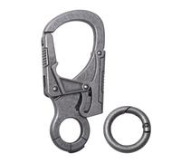 Ahiller Double Locking Zinc Alloy Carabiner Keychain Clip for Men-Grey