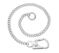 Ahiller Heavy Duty Biker Wallet Chains, Pant Jeans Chain with Lock Clasp for Key Chain,Hip Hop Punk Accessory for Men & Women (SSL-YK-Silver-1P)