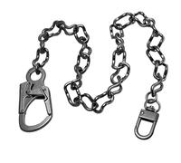 Ahiller Key Chains Wallet Chain for Men Women Hip Hop Trouser Chain with Double Locking Keychain for Key Pocket Belt Jeans Punk Biker Clothing Accessories Gift(Gunmetal-BK)