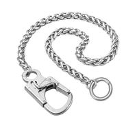 Ahiller Men Pants Chain,Double Lock Anti-Theft Hip Hop Punk Wallet Chain | Heavy Duty Pocket Long Keychain with Durable Carabiner Clip, Jeans Accessory for Goth Punk Biker Streetwear