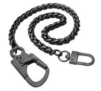 Ahiller Men Pants Chain,Double Lock Anti-Theft Hip Hop Punk Wallet Chain | Heavy Duty Pocket Long Keychain with Durable Carabiner Clip, Jeans Accessory for Goth Punk Biker Streetwear