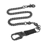 Ahiller Skull Pants Chain for Men,25'' Heavy Punk Biker Anti-Theft Wallet Chains for Keys,Jeans,Belt Goth Accessories(LJK-QK-Gunmetal-1P)
