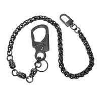 Ahiller Skull Pants Chain for Men,25'' Heavy Punk Biker Anti-Theft Wallet Chains for Keys,Jeans,Belt Goth Accessories(DLL-BK-Gunmetal-1P)