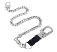 Ahiller Skull Pants Chain for Men,25'' Heavy Punk Biker Anti-Theft Wallet Chains for Keys,Jeans,Belt Goth Accessories(LJK-BK-Silver-1P)