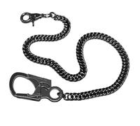 Ahiller Wallet Chain, 25''Heavy Duty Biker Wallet Chains for Men, Anti Lost Keychain,Belt,Pocket Jean Pant Chain for Keys(QK-Gunmetal-1P)