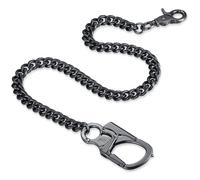 Ahiller Wallet Chains for Men Women Pants Chain with Double Metal Clips Heavy Duty Biker Chain for Jeans (QK-JKL-Gunmetal-1P)