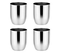 Ahimsa Stainless Steel Conscious Cup | 8 Ounce Cup | Toddler Dishware | No Plastic | 100% BPA Free | Dishwasher Safe (Set of 4 - Classic Stainless)