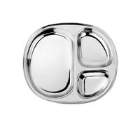 Ahimsa Stainless Steel Kids Plates - Divided Toddler Plates, Pediatrician Designed, Non Toxic Toddler Plate, Camping Plate, BPA Free & Dishwasher Safe (Single)