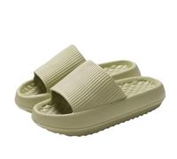 AHIOJEGX Shower Shoes Women Soft Platform Slippers Summer Thick Bottom Cloud Slides Non-Slip Flip Flops Plus Size(Green,42-43)