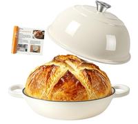 AHJ Dutch Oven For Sourdough Bread Baking,26cm/5.7L Enameled Cast Iron Pot