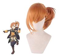 AHJSN gelten für Princess Connect! Re Dive Mingi Cosplay Perücken Oranger Pferdeschwanz Hitzebeständige Kunsthaarperücke für Halloween-Karnevalsparty