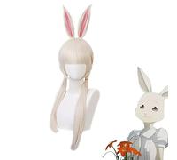 AHJSN gilt für Anime Cosplay Haru Wig Bunny Girls Cute Long Hair Rabbit Ears Synthetic Hair Perücken Party für Frauen Mädchen