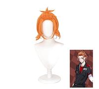 AHJSN gilt für Twisted Wonderland Cater Cosplay Diamond Perücken Orange Kurze Hitzebeständige Kunsthaarperücke Pelucas + Kostenloses Haarnetz
