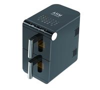 AHM Electronics Dual Stack Air Fryer - 13 Cooking Functions, Dual Zone Design, LED Touch Display, Viewing Windows with Light, Space-Saving Two-in-One Cooking, Overheat Protection