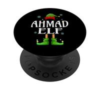 AHMAD Elf Xmas Funny Men's Family Matching Christmas AHMAD PopSockets Adhesive PopGrip