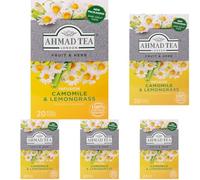 Ahmad Tea Camomile & Lemongrass Fruit & Herbal Infusion Infusion Tea - 20 Teabag Sachets (Pack of 5)