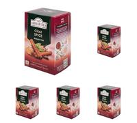 Ahmad Tea Chai Spice Tea | Black Tea - 20 Teabag Sachets (Pack of 5)