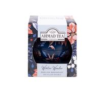 Ahmad Tea Christmas Bauble - 25g English Breakfast Loose Leaf Tea | Festive Holiday Ornament, Stocking Filler & Gift | Winter Wonderland Collection