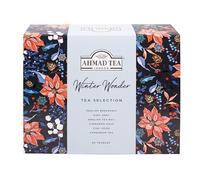 Ahmad Tea Christmas Selection Pack - 60 Teabags - English Breakfast, Earl Grey, Cinnamon Haze, Chai Spice, English Tea No.1, Cardamom - Festive Gift Box from Winter Wonderland Collection