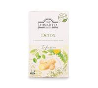 Ahmad Tea Detox Tea | Fruit & Herbal Infusion | Ginger, Dandelion, Nettle, Peppermint, Fennel, Birch leaves - 20 Teabag Sachets