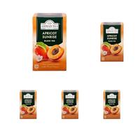 Ahmad Tea Fruit Black Tea | Apricot Sunrise Fruit Black Tea | 20 Teabag Sachets | 5 Pack