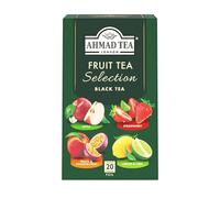 Ahmad Tea Fruit Tea Selection – 4 Black Fruit-Flavoured Teas – 20 Teabags