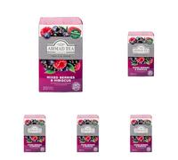 Ahmad Tea Fruit & Herbal Infusions | Mixed Berries & Hibiscus | 20 Teabag Sachets | 5 Pack