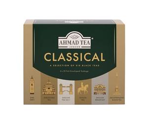 Ahmad Tea Gifts | Classical Black Tea Selection Pack | Black tea, Decaf Tea | Perfect tea gift | 60 Teabag Sachets | 6 Flavours