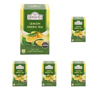 Ahmad Tea Green Tea | Lemon Green Tea | 20 Teabag Sachets | 5 Pack