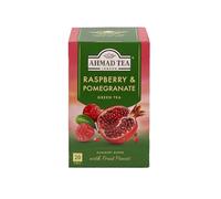Ahmad Tea Green Tea | Raspberry & Pomegranate Green Tea | 20 Teabag Sachets | 1 Packs