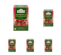 Ahmad Tea Green Tea | Raspberry & Pomegranate Green Tea | 20 Teabag Sachets | 5 Pack