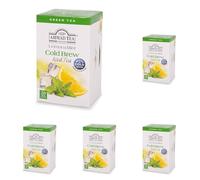 Ahmad Tea Lemon & Mint Cold Brew | Green Tea - 20 Teabag Sachets (Pack of 5)