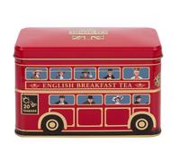 Ahmad Tea London Bus Money Box Caddy with English Breakfast Tea - 20 Teabags