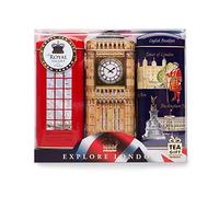 Ahmad Tea London Collection | Explore London Tea Caddy | English Breakfast Tea | London Souvenir Tea Gift | | 3 Collectible London Landmark Tea Caddies | 3 x 20 Teabags
