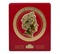 Ahmad Tea London Gifts | Tes Selection Red Cameo Caddy - 32 Teabags with Gold Queen Design