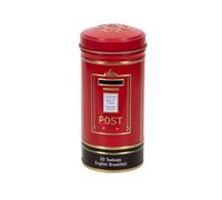 Ahmad Tea London Post Box Collection | English Breakfast Tea, 20 Tagged Teabags, London Post Box Caddy, Reusable Tea Tin Gift