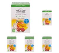 Ahmad Tea Mango & Lychee Cold Brew | Green Tea - 20 Teabag Sachets (Pack of 5)