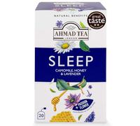 Ahmad Tea Natural Benefit Tea | Camomile, Honey & Lavender "Sleep" Infusion | 20 Teabag Sachets | 1 Pack