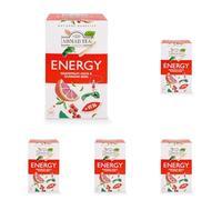 Ahmad Tea Natural Benefit Tea | Grapefruit, Mate & Guarana Seed "Energy" Infusion | 20 Teabag Sachets | 5 Pack