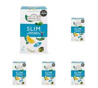 Ahmad Tea Natural Benefit Tea | Lemon, Mate & Matcha Green Tea "Slim" Infusion | 20 Teabag Sachets | 5 Pack